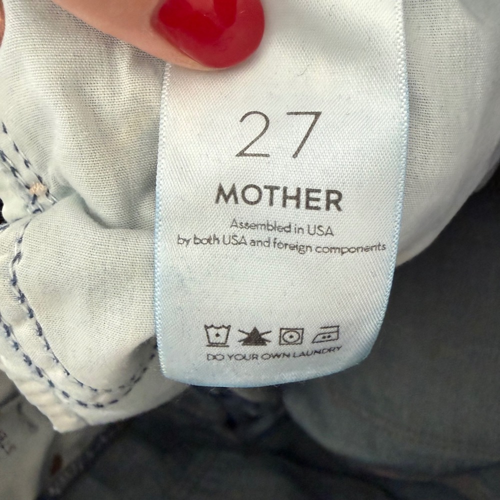 MOTHER The Insider Crop Step Fray Jeans in Girl Crush Cropped Size 27 - Picture 12 of 14